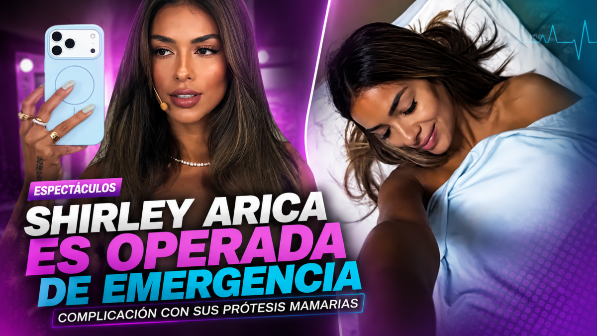 Shirley Arica tras someterse a una cirugía de emergencia por una complicación con una prótesis mamaria
