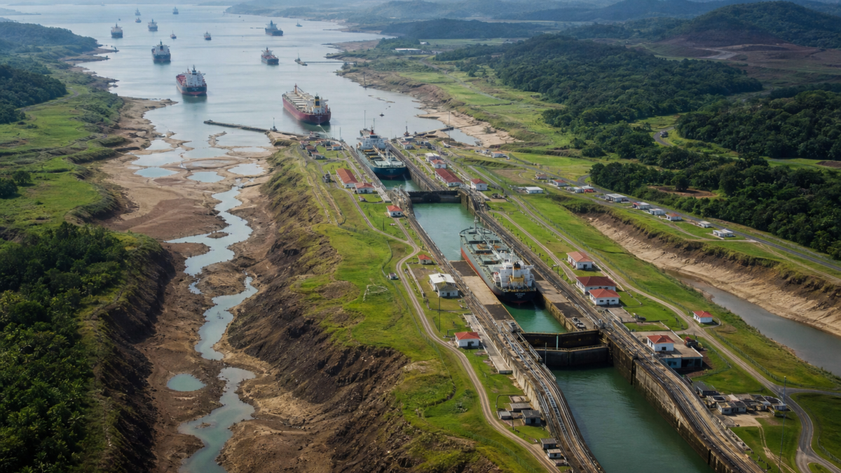 Imagen ilustrativa para: Canal de Panamá reduce a 34 los tránsitos diarios ante menores lluvias en su cuenca